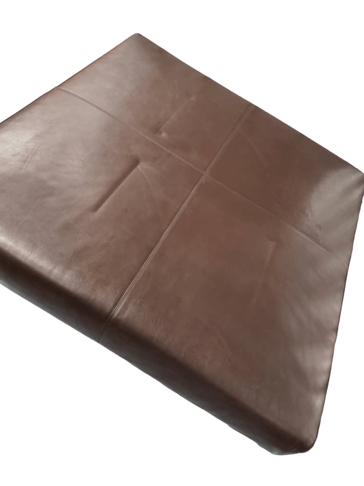 B&B Italia Brown Leather Two Seater Sofa & Large Footstool - Opulent Seating