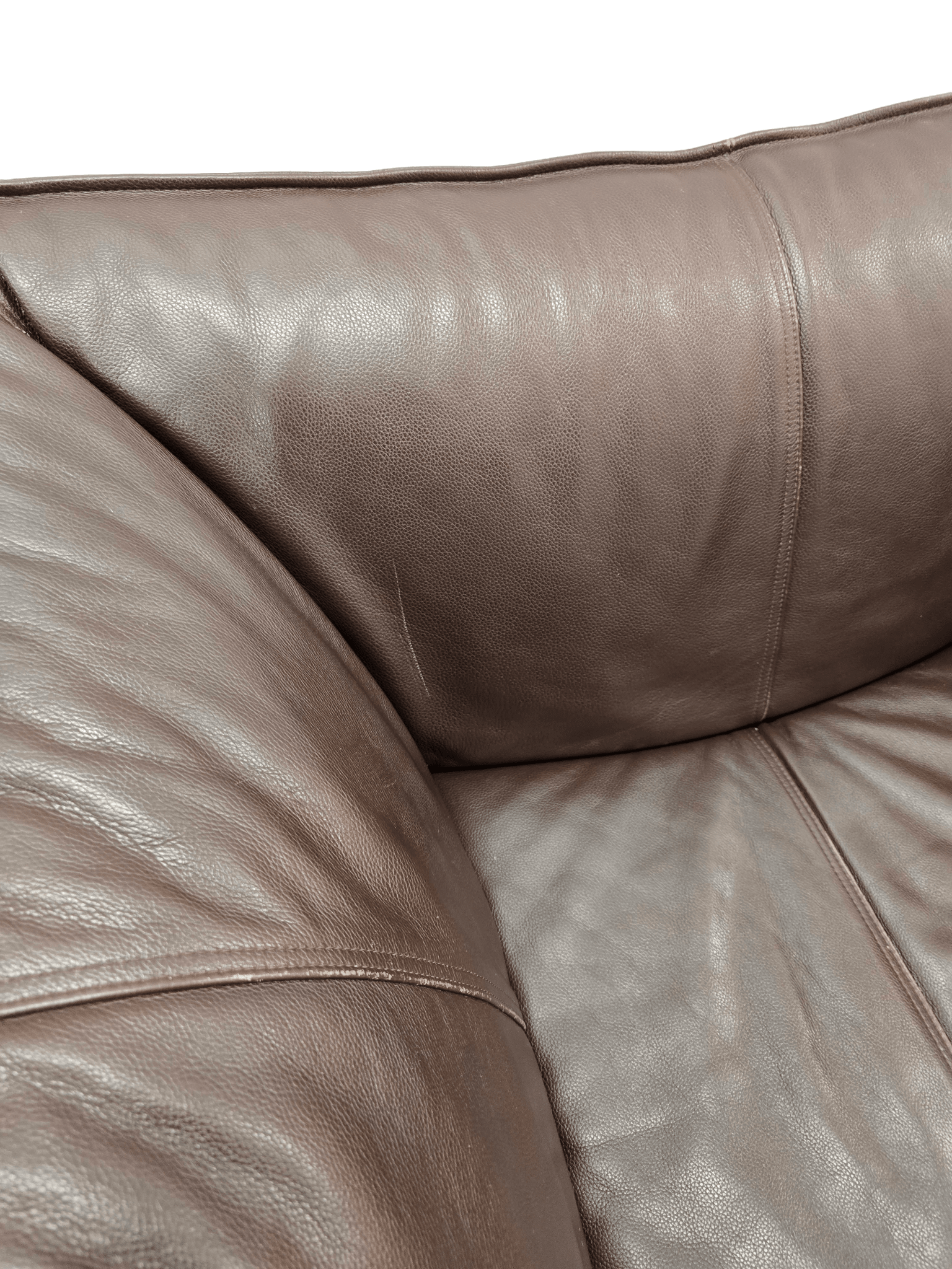 B&B Italia Mario Bellini Le Bambole Leather Brown Armchair - Opulent Seating