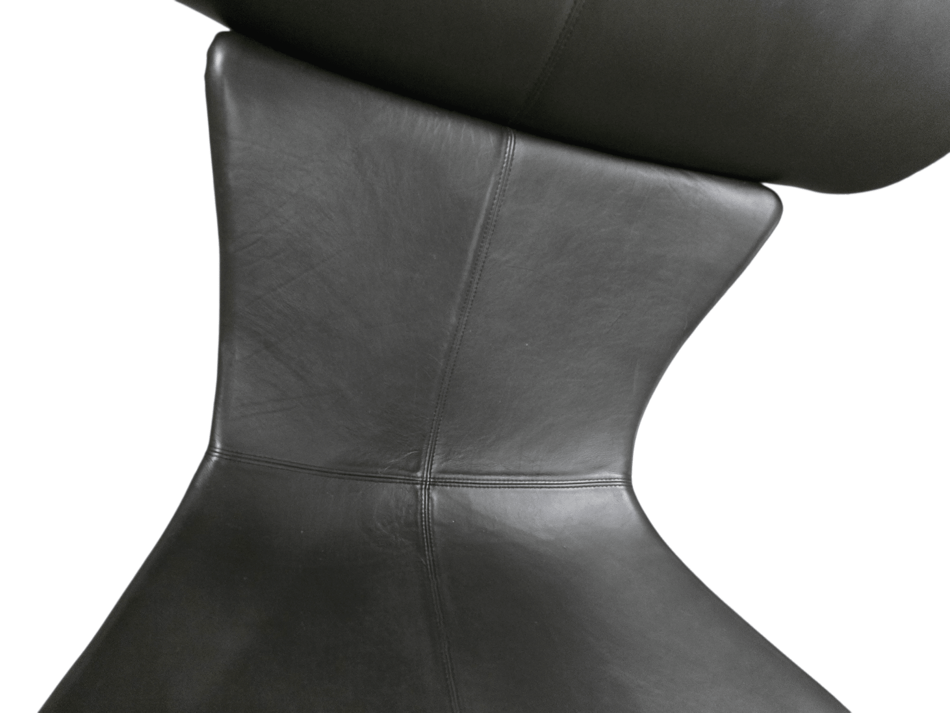 Black BoConcept Imola Swivel Chair & Footstool Salvador Leather Henrik Pederson - Opulent Seating