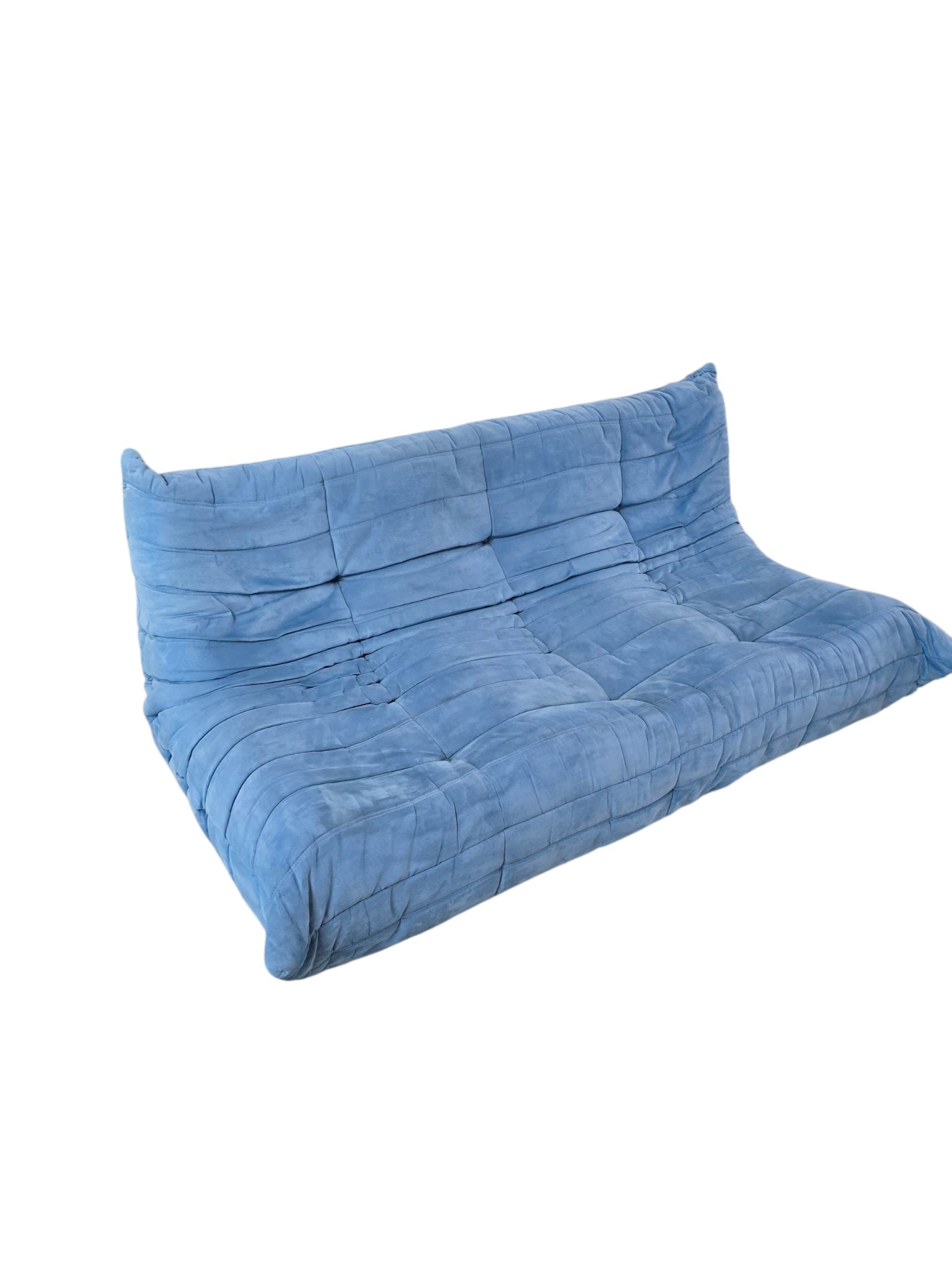 Blue Ligne Roset Alcantara Two Seater Togo Sofa - Opulent Seating