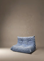 Blue Ligne Roset Two Seater Corduroy Sofa - Opulent Seating