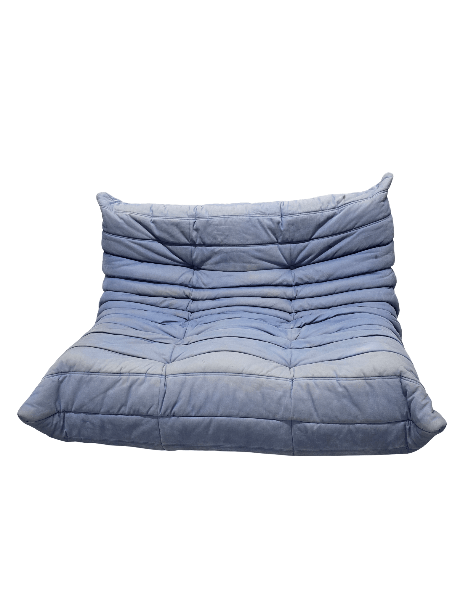 Blue Ligne Roset Two Seater Corduroy Sofa - Opulent Seating