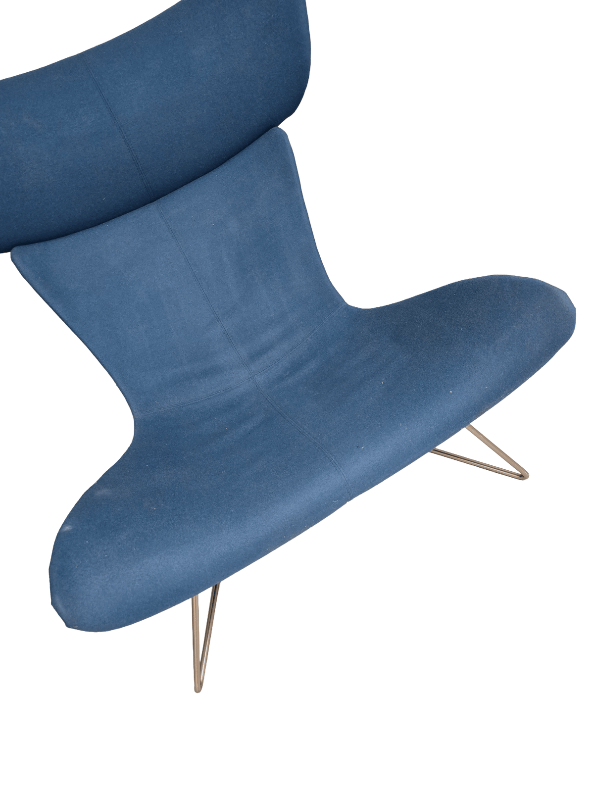 BoConcept Imola Blue Lounge Chair & Footstool Set - Opulent Seating
