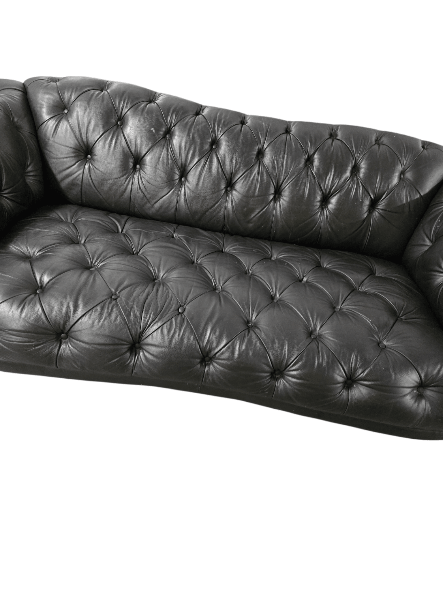 Classic Chesterfield 'Oskar' Leather Sofa Suite | 4 - Seater & 3 - Seater | Midnight Black - Opulent Seating