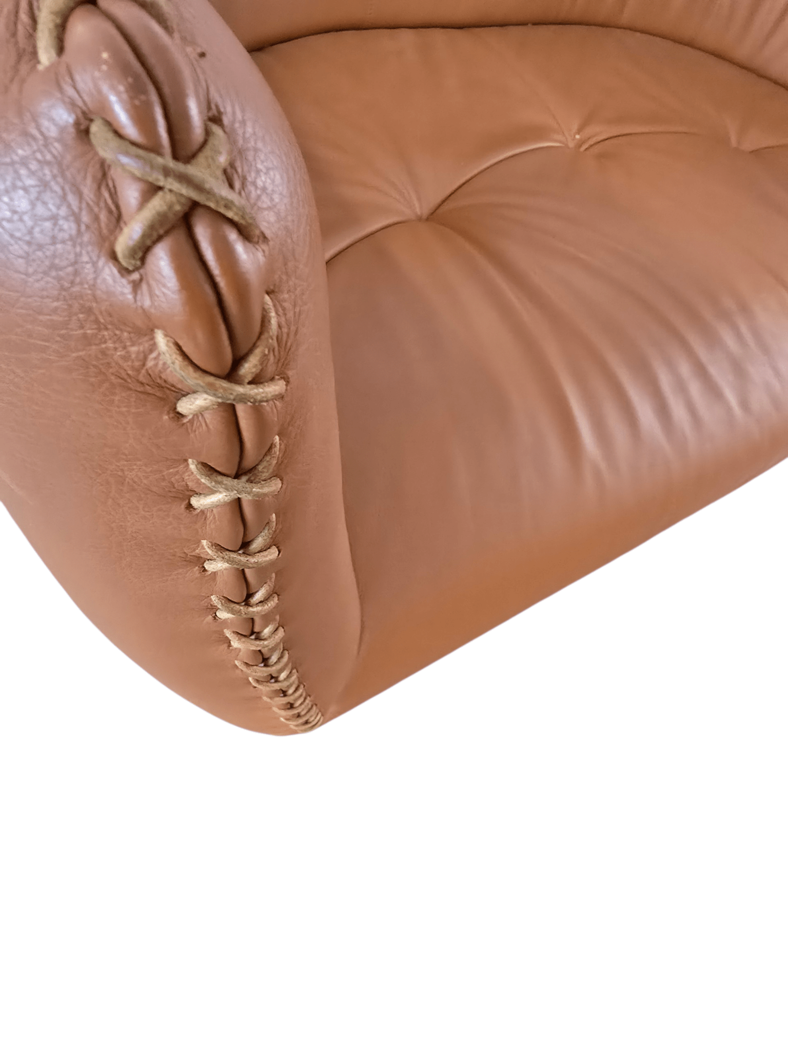 De Sede DS - 102 Compact Two Seater Sofa & Matching Footstool | Cognac Leather - Opulent Seating
