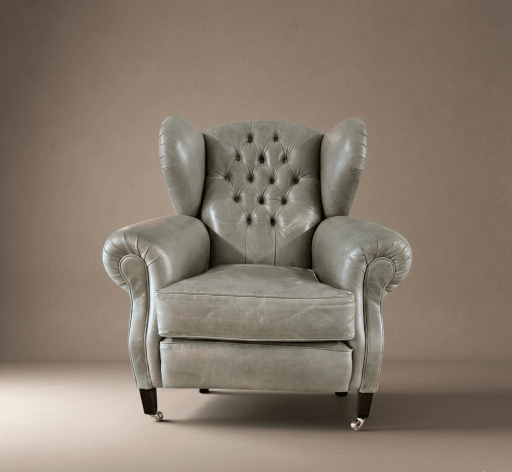 George Smith Bespoke ‘Mani’ Leather Armchair – Cowshed Edition - Opulent Seating