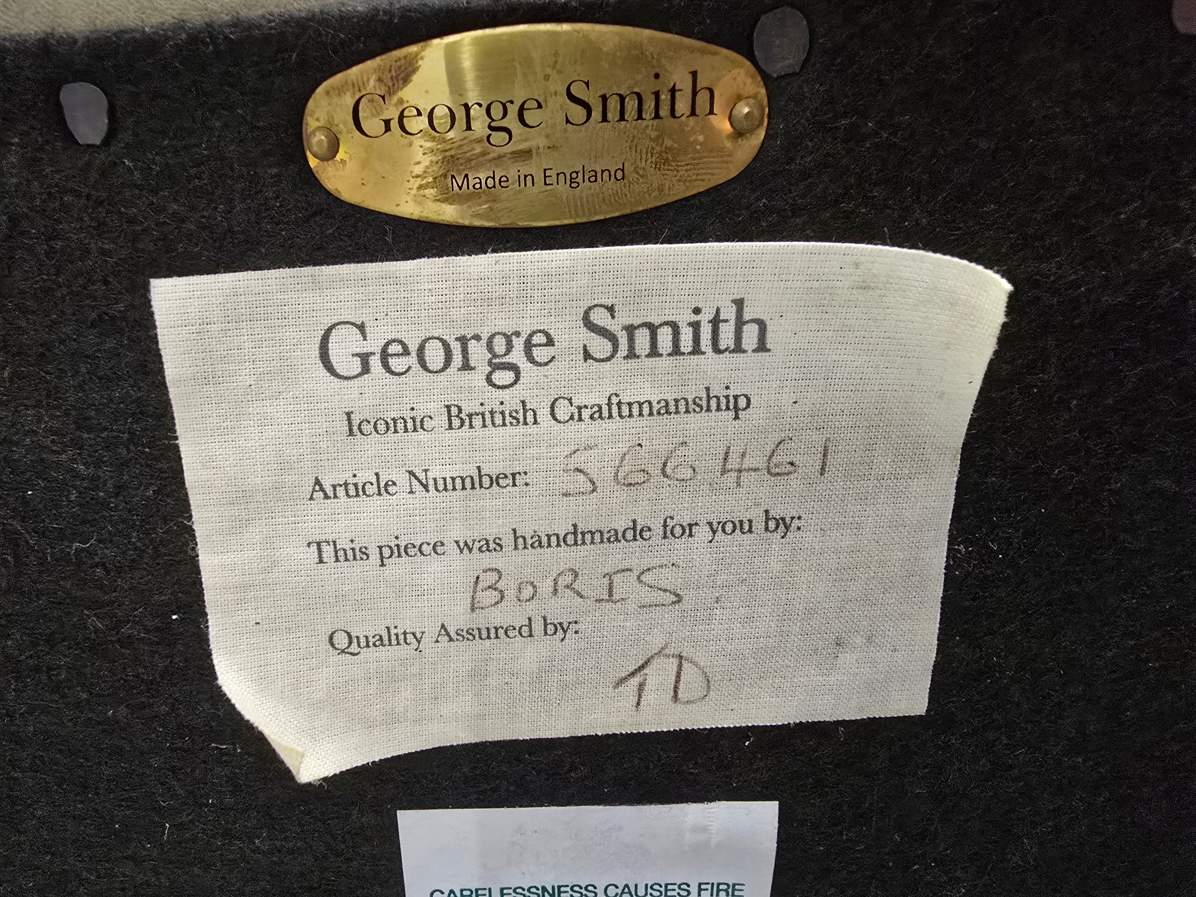 George Smith Bespoke ‘Mani’ Leather Armchair – Cowshed Edition - Opulent Seating