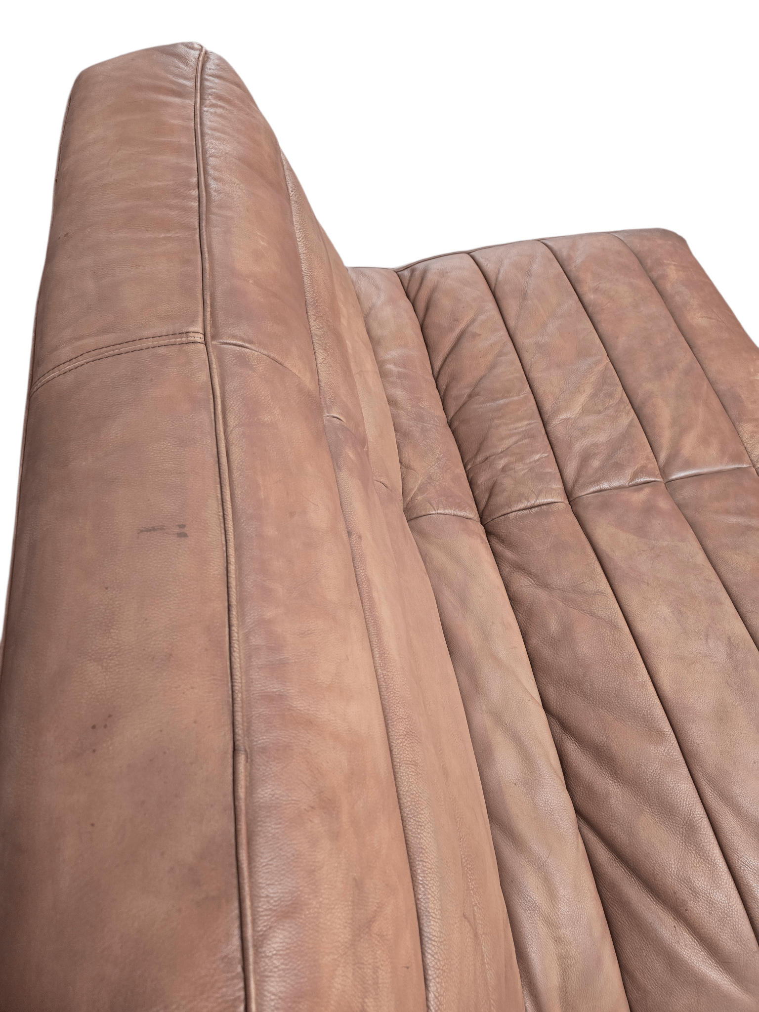 Halo Timothy Oulton Shabby Leather Two Seater Sofa Set Professionally Restored - Opulent Seating