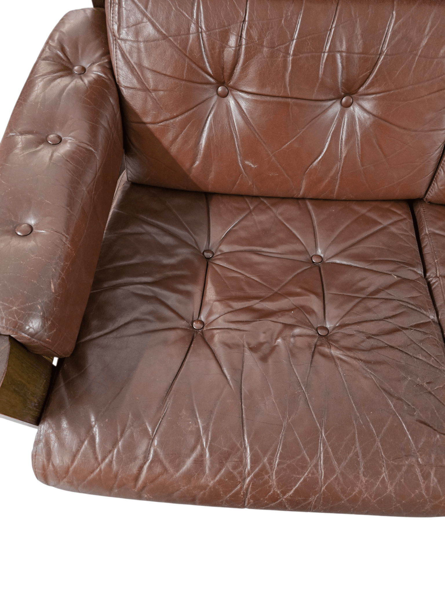 Iconic Ekornes 'Amigo' 3-Seater Sofa & Footstool – Rich Brown Leather - Opulent Seating