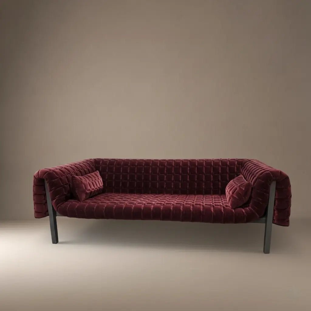Inga Sempé for Ligne Roset: Ruché Low Back Three - Seater Sofa | Premium Velvet - Opulent Seating