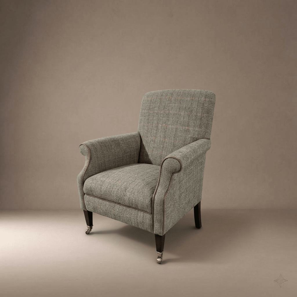 John Lewis 'Bowmore' Harris Tweed Armchair by Tetrad - Opulent Seating