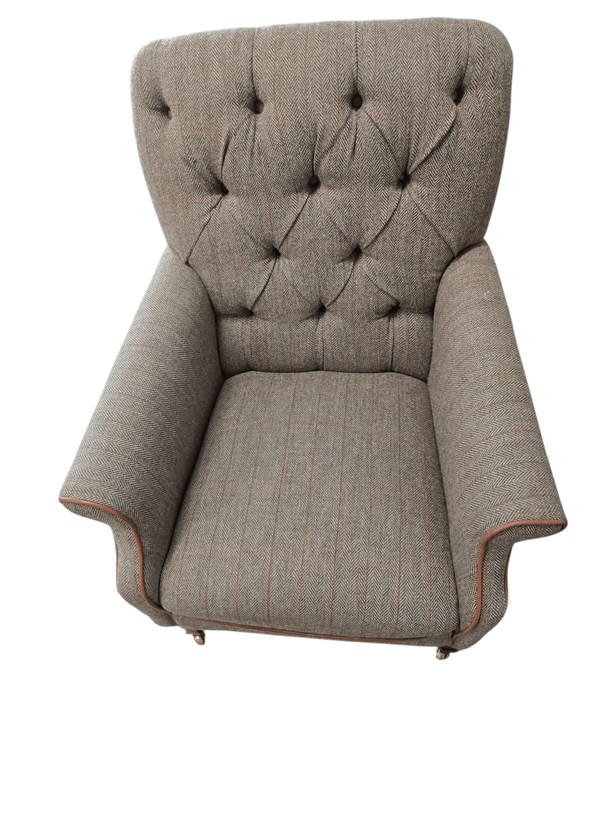 John Lewis Tetrad Flynn II Armchair in Willow Herringbone Harris Tweed - Opulent Seating