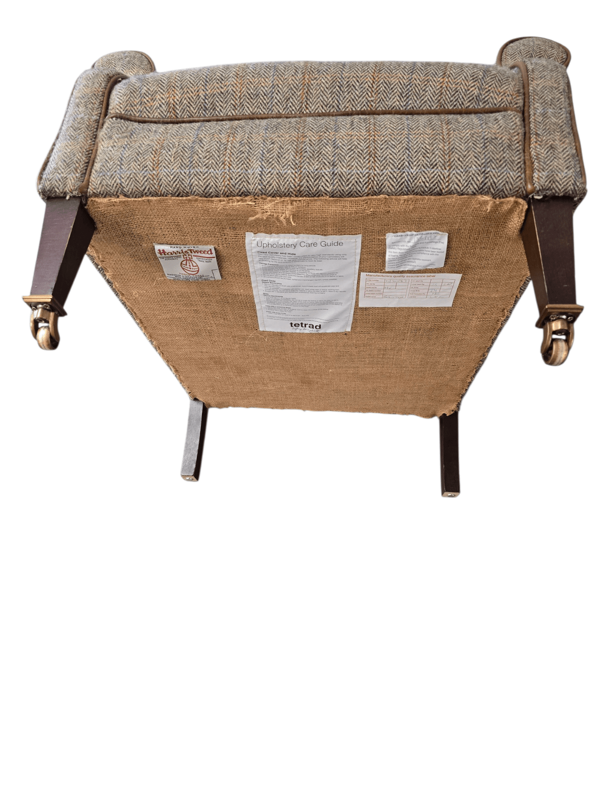 John Lewis Tetrad Harris Tweed Bowmore Armchair Bracken Herringbone - Opulent Seating