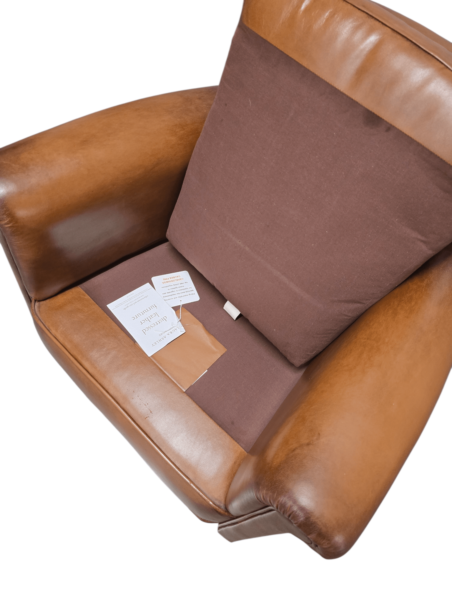 Laura Ashley Burlington Brown Leather Armchair - Opulent Seating