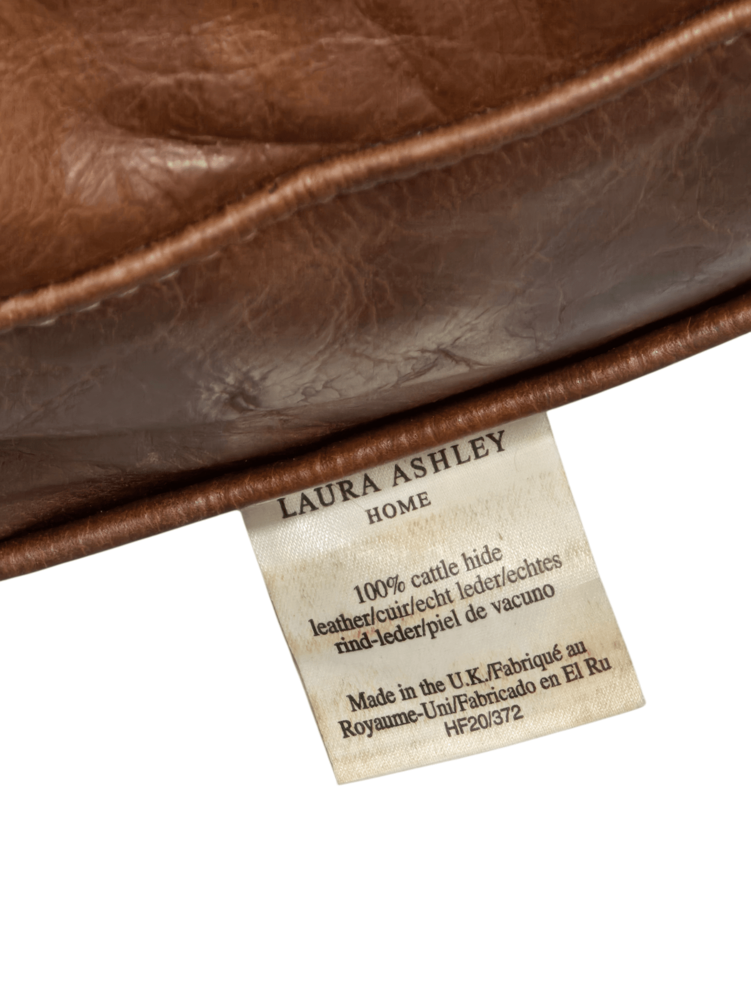 Laura Ashley Leather Rochester Three Seater Brown Sofa - Opulent Seating