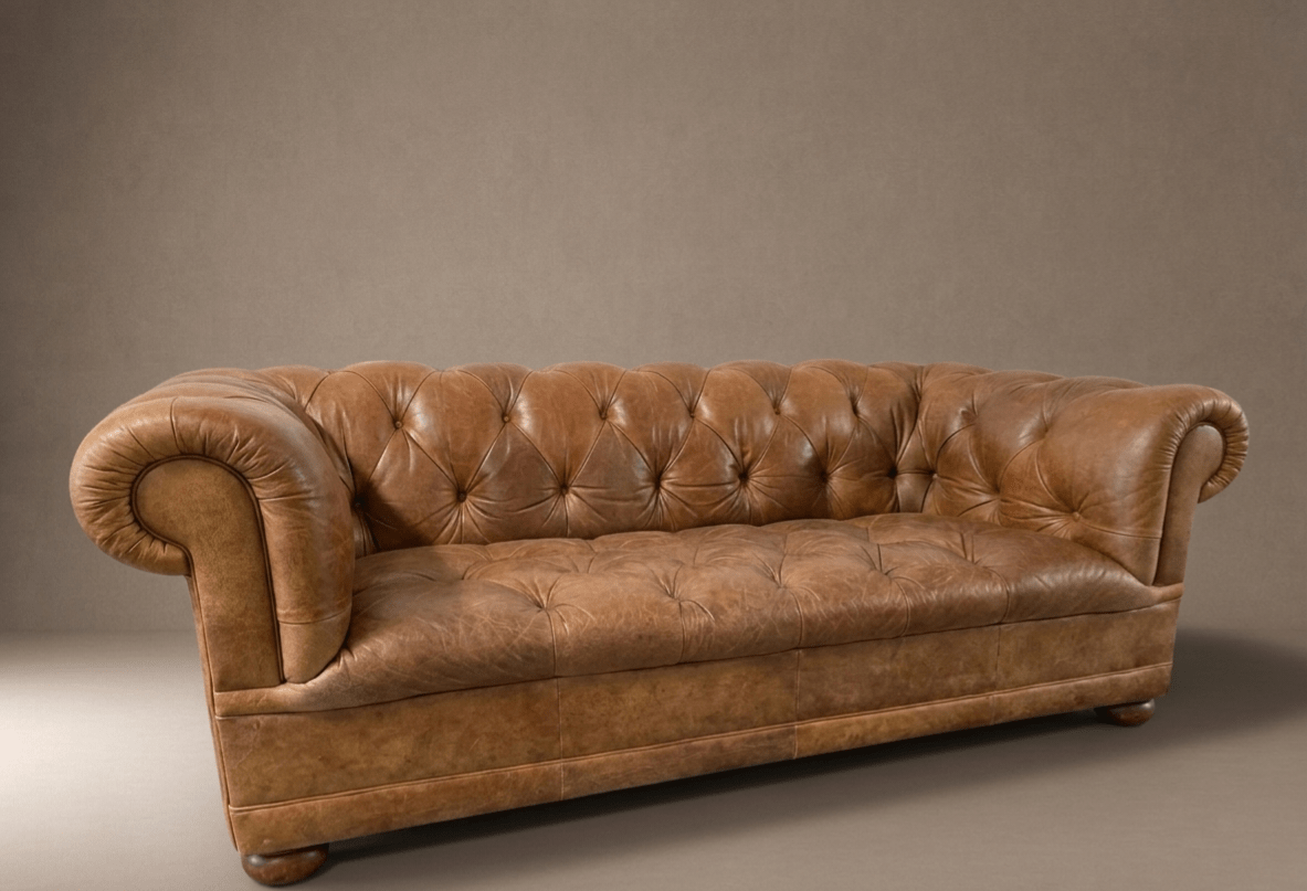Laura Ashley ‘Radley’ 2 - Seater Sofa in Tan Leather - Opulent Seating