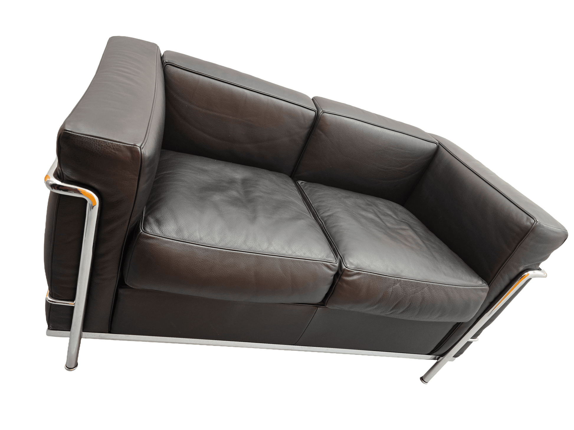 Le Corbusier LC2 "Grand Confort" Two Seater Sofa | Black Leather | 2012 Edition - Opulent Seating