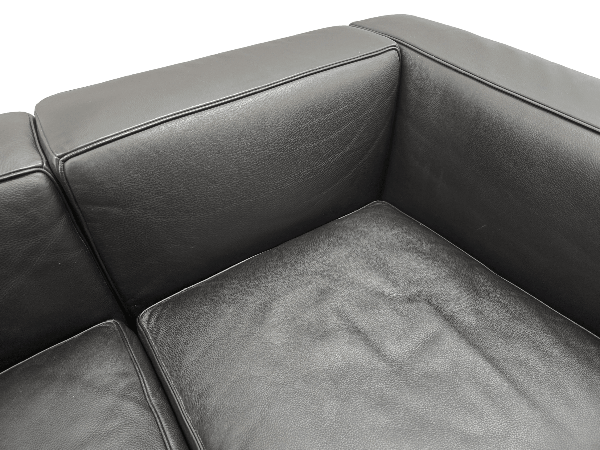 Le Corbusier LC2 "Grand Confort" Two Seater Sofa | Black Leather | 2012 Edition - Opulent Seating
