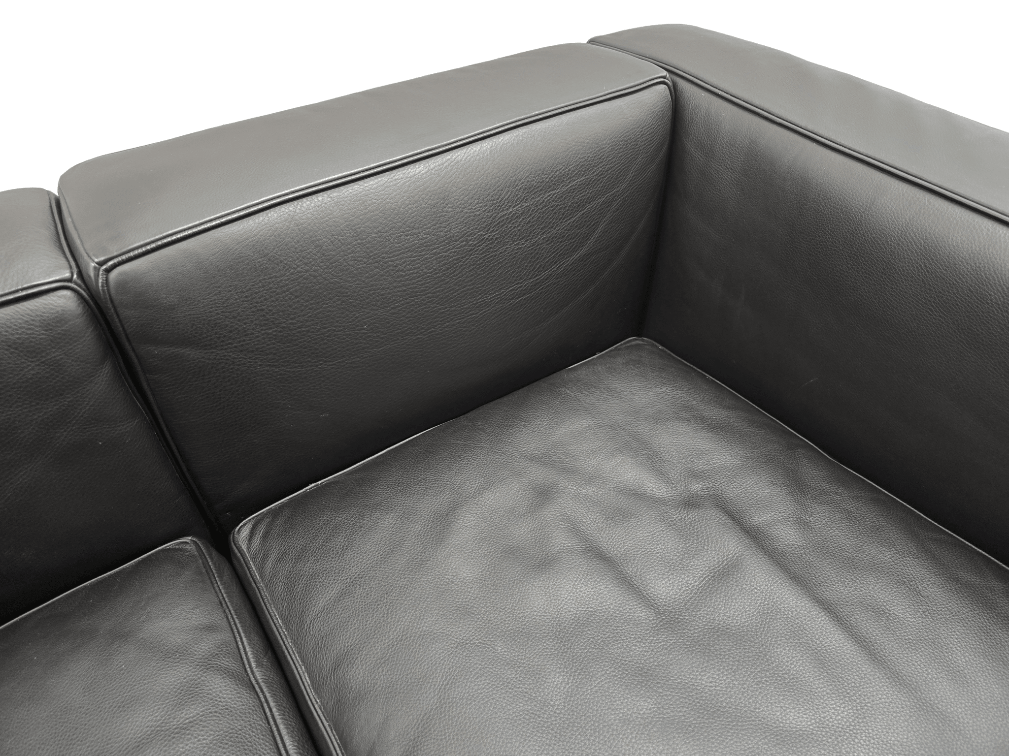 Le Corbusier LC2 "Grand Confort" Two Seater Sofa | Black Leather | 2012 Edition - Opulent Seating