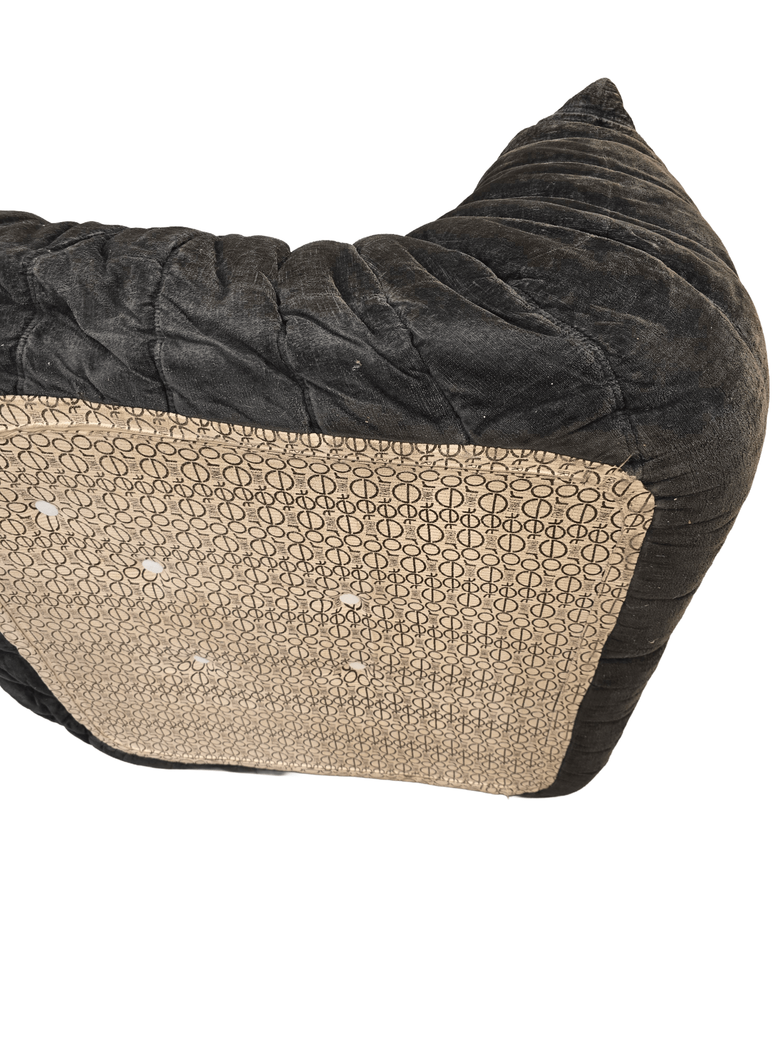 Ligne Roset Dark Grey Corner Togo Sofa Chenille - Opulent Seating