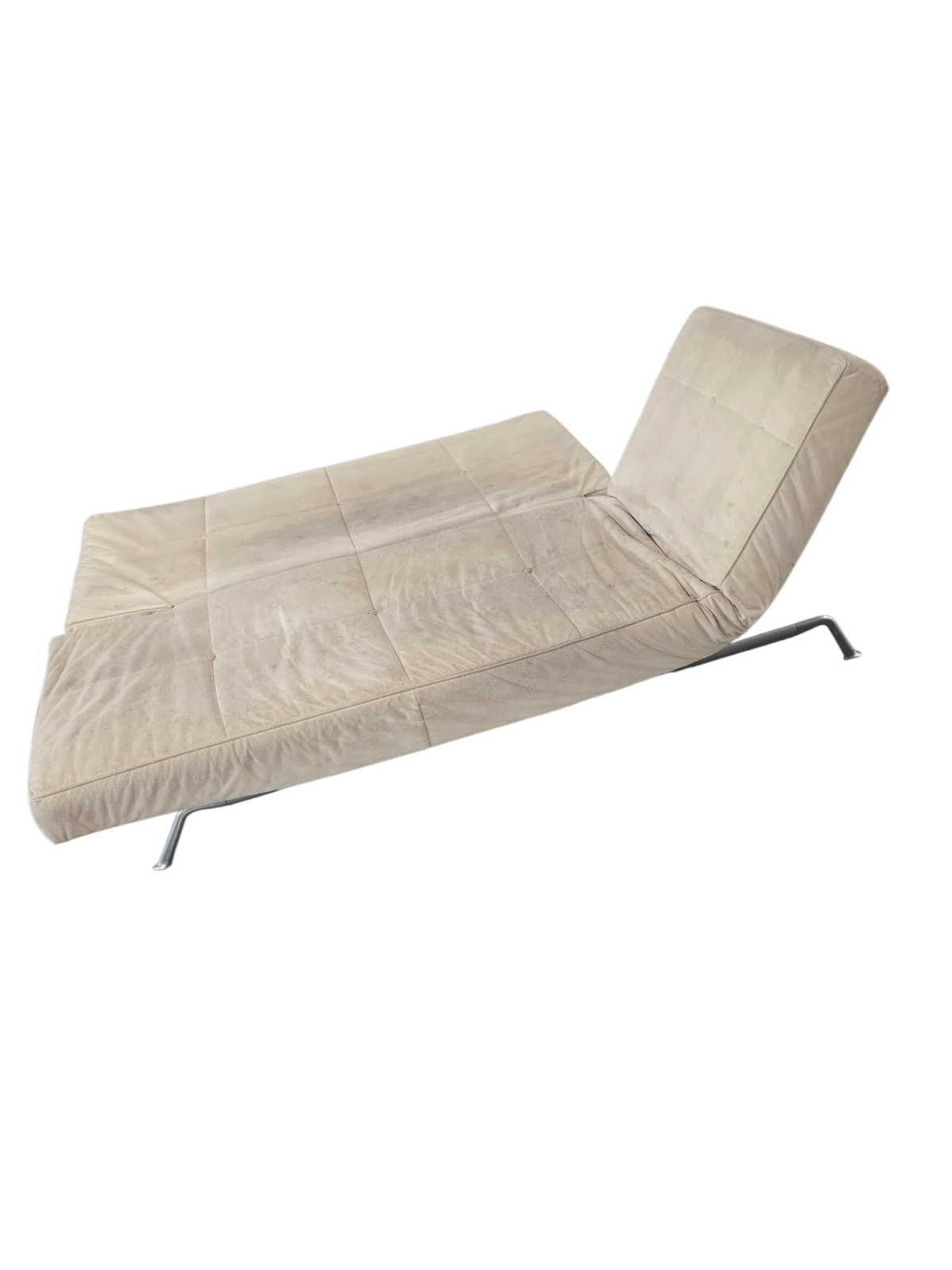 Ligne Roset Light Beige Smala Sofa Bed Alcantara & Large Footstool - Opulent Seating