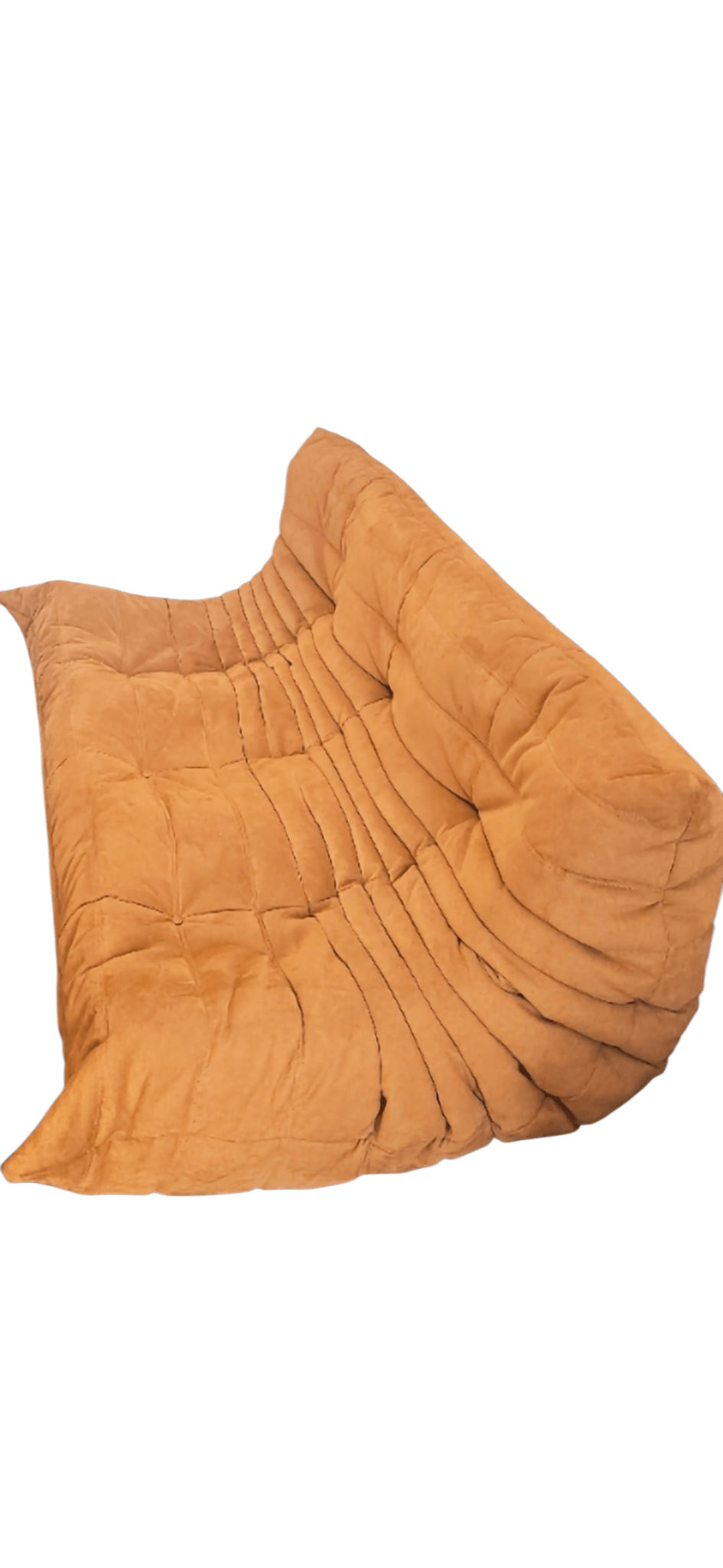 Ligne Roset Orange Three Seater Alcantara Togo Sofa - Opulent Seating