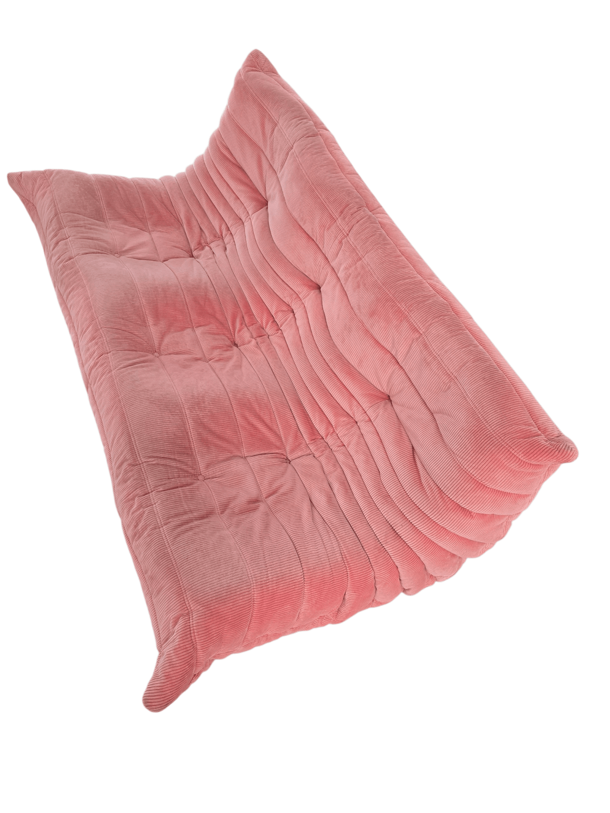 Ligne Roset Three Seater Togo Sofa in Pink Corduroy - Opulent Seating