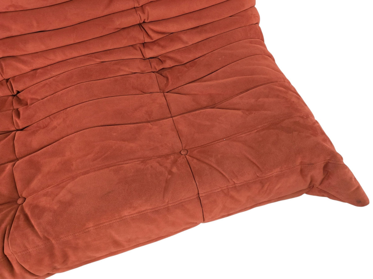 Ligne Roset Togo 2 Seater Sofa in Orange Alcantara by Michel Ducaroy - Opulent Seating