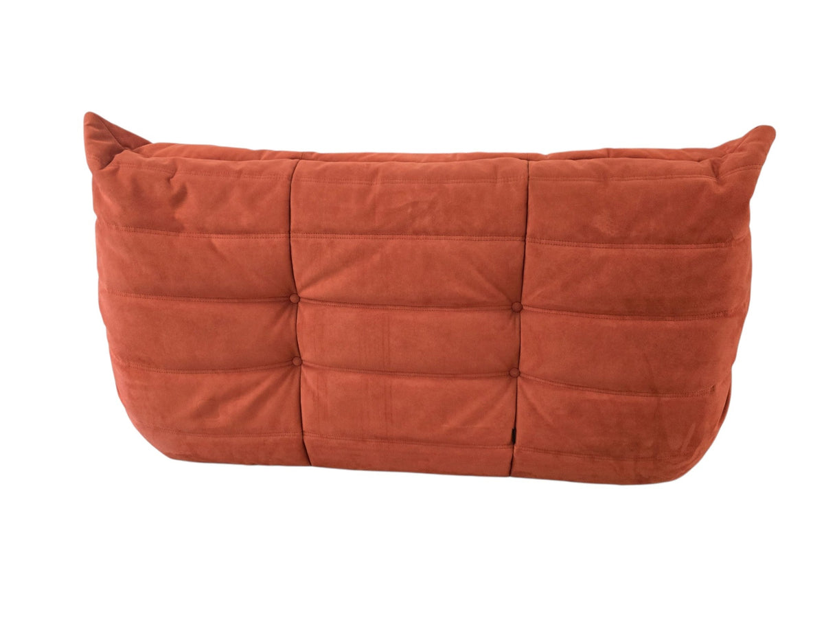 Ligne Roset Togo 2 Seater Sofa in Orange Alcantara by Michel Ducaroy - Opulent Seating
