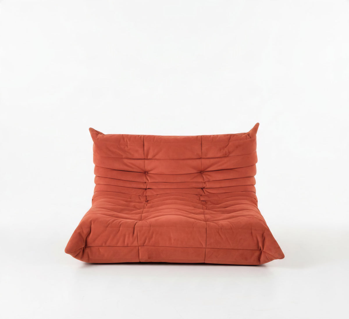 Ligne Roset Togo 2 Seater Sofa in Orange Alcantara by Michel Ducaroy - Opulent Seating