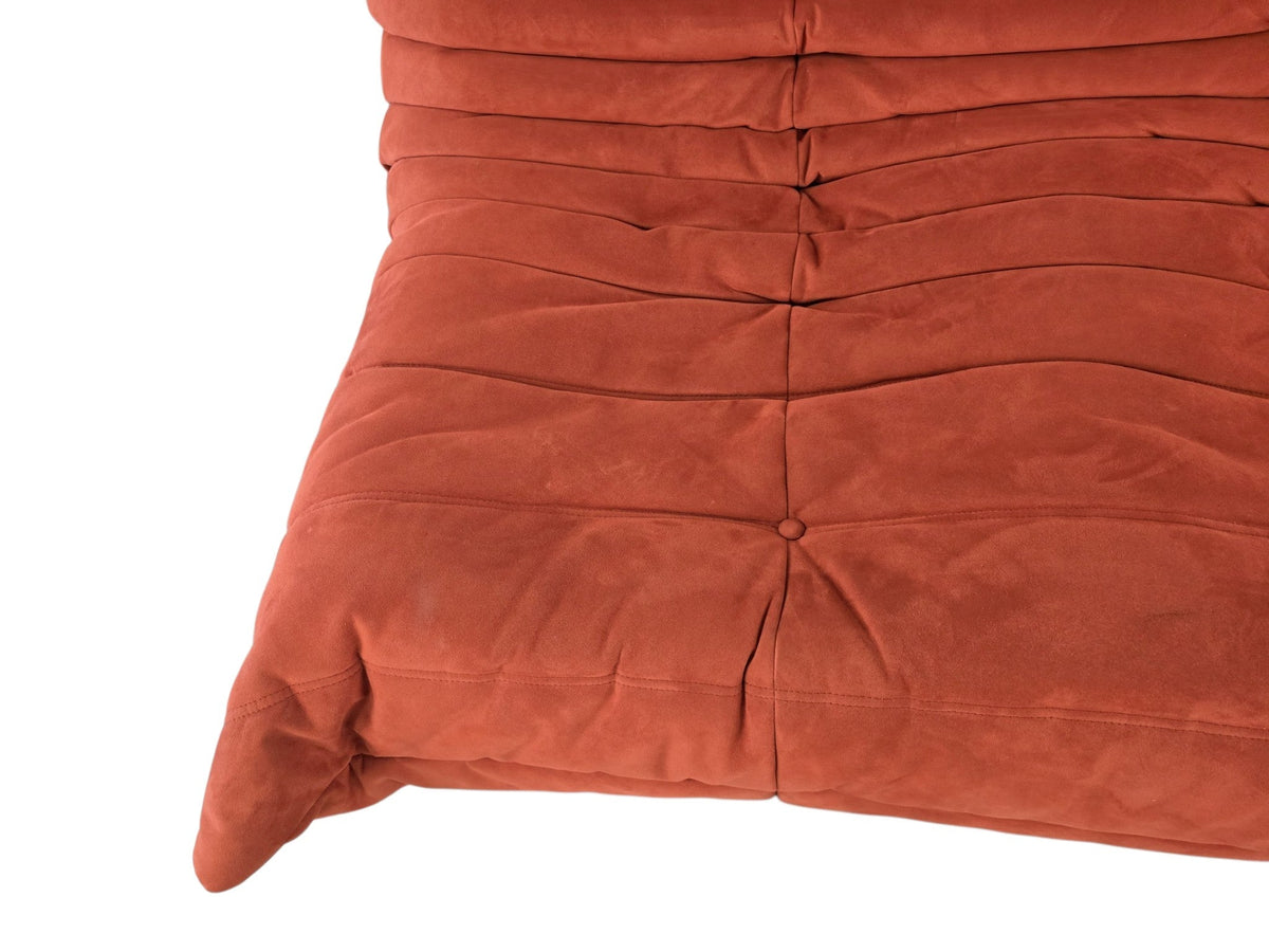 Ligne Roset Togo 2 Seater Sofa in Orange Alcantara by Michel Ducaroy - Opulent Seating