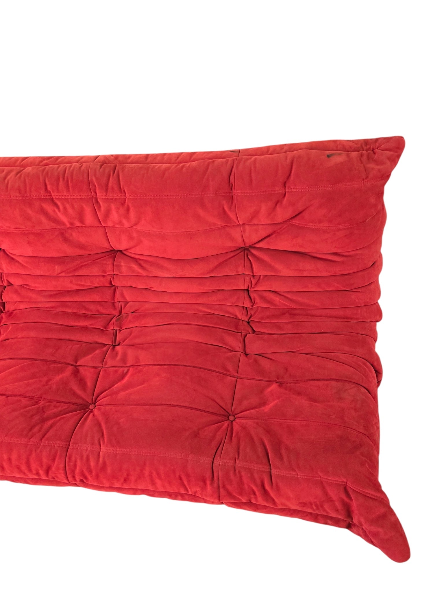 Ligne Roset Togo Three Seater Sofa by Michel Ducaroy – Goya Red Alcantara - Opulent Seating