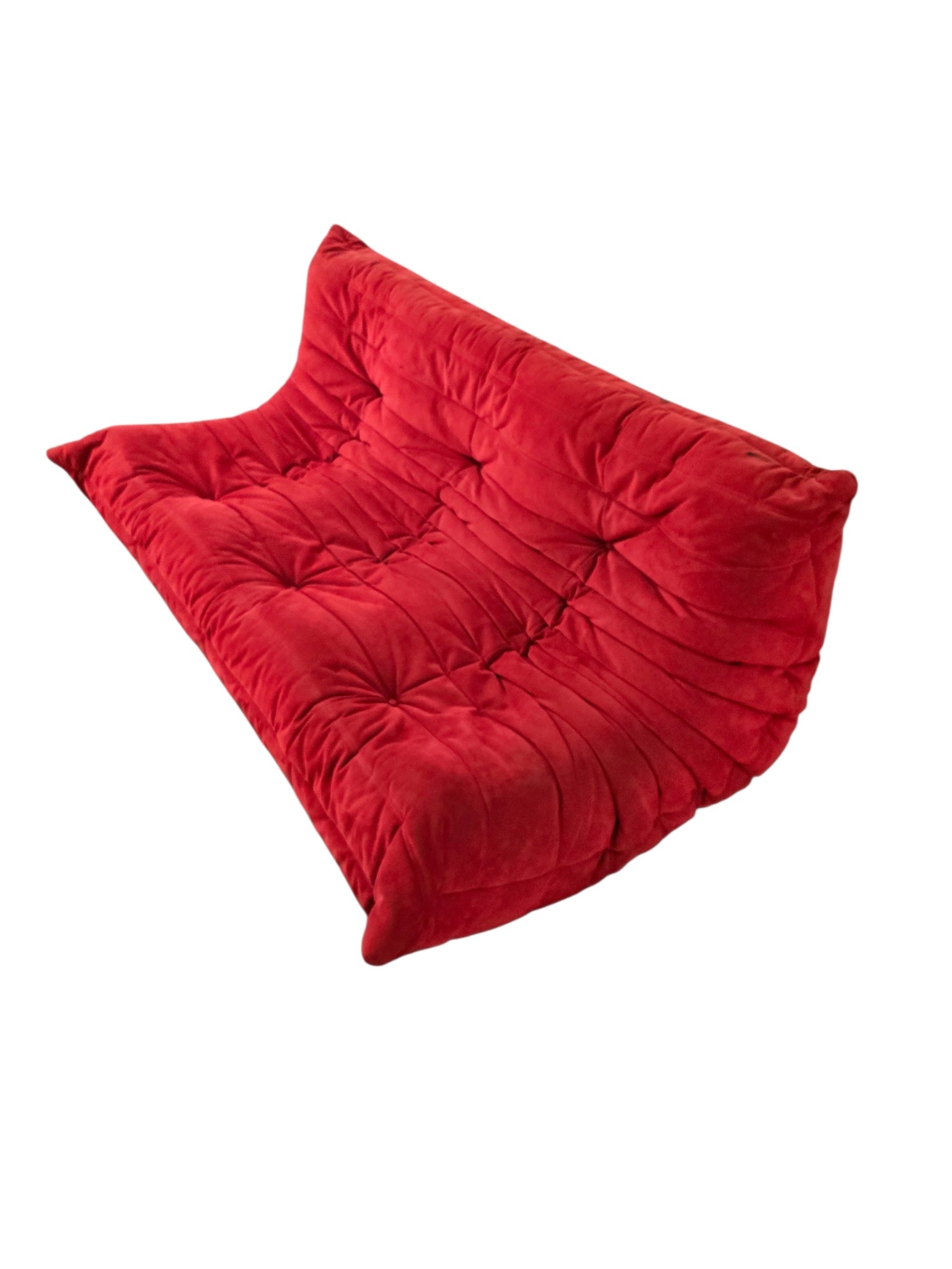 Ligne Roset Togo Three Seater Sofa by Michel Ducaroy – Goya Red Alcantara - Opulent Seating