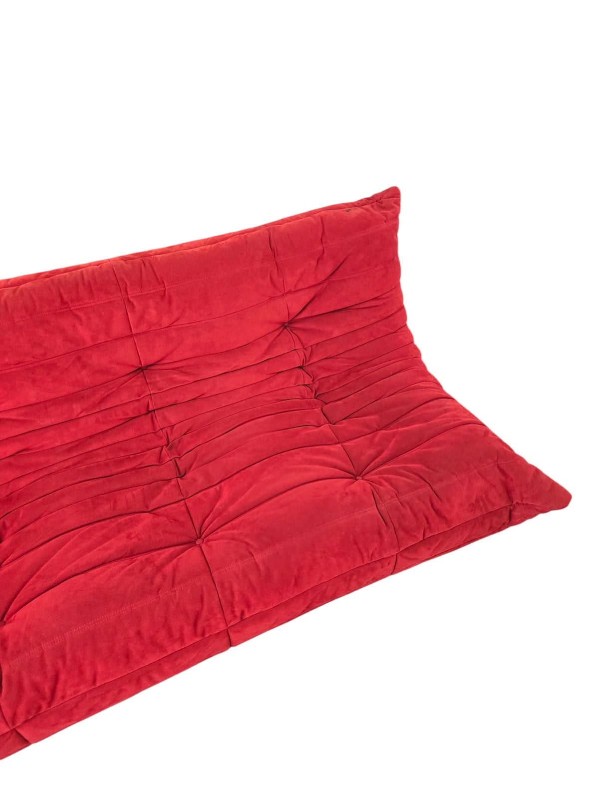 Ligne Roset Togo Three Seater Sofa by Michel Ducaroy – Goya Red Alcantara - Opulent Seating