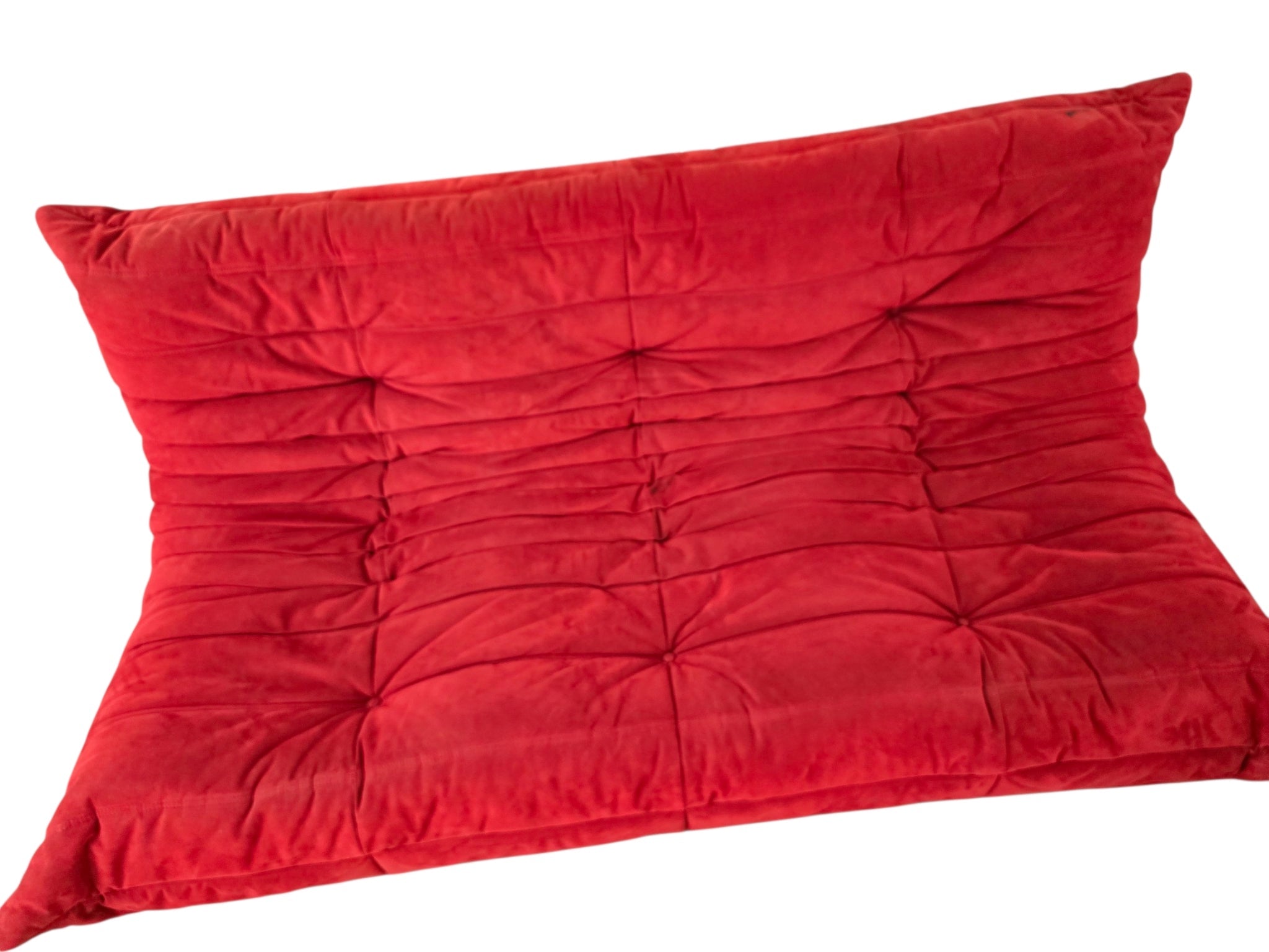 Ligne Roset Togo Three Seater Sofa by Michel Ducaroy – Goya Red Alcantara - Opulent Seating