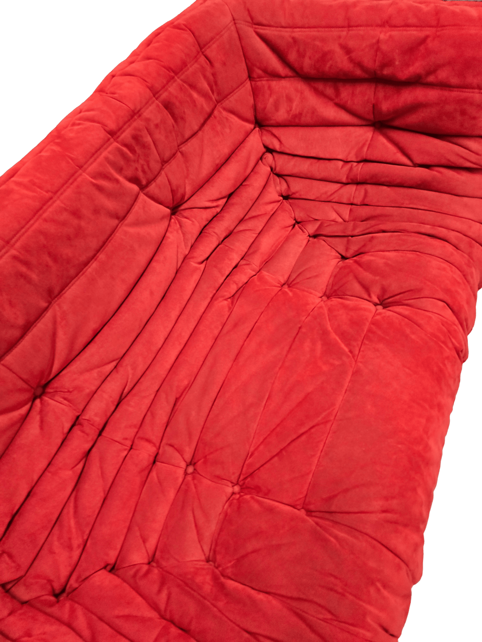Ligne Roset Togo With Arms Red Alcantara Medium Sofa - Opulent Seating