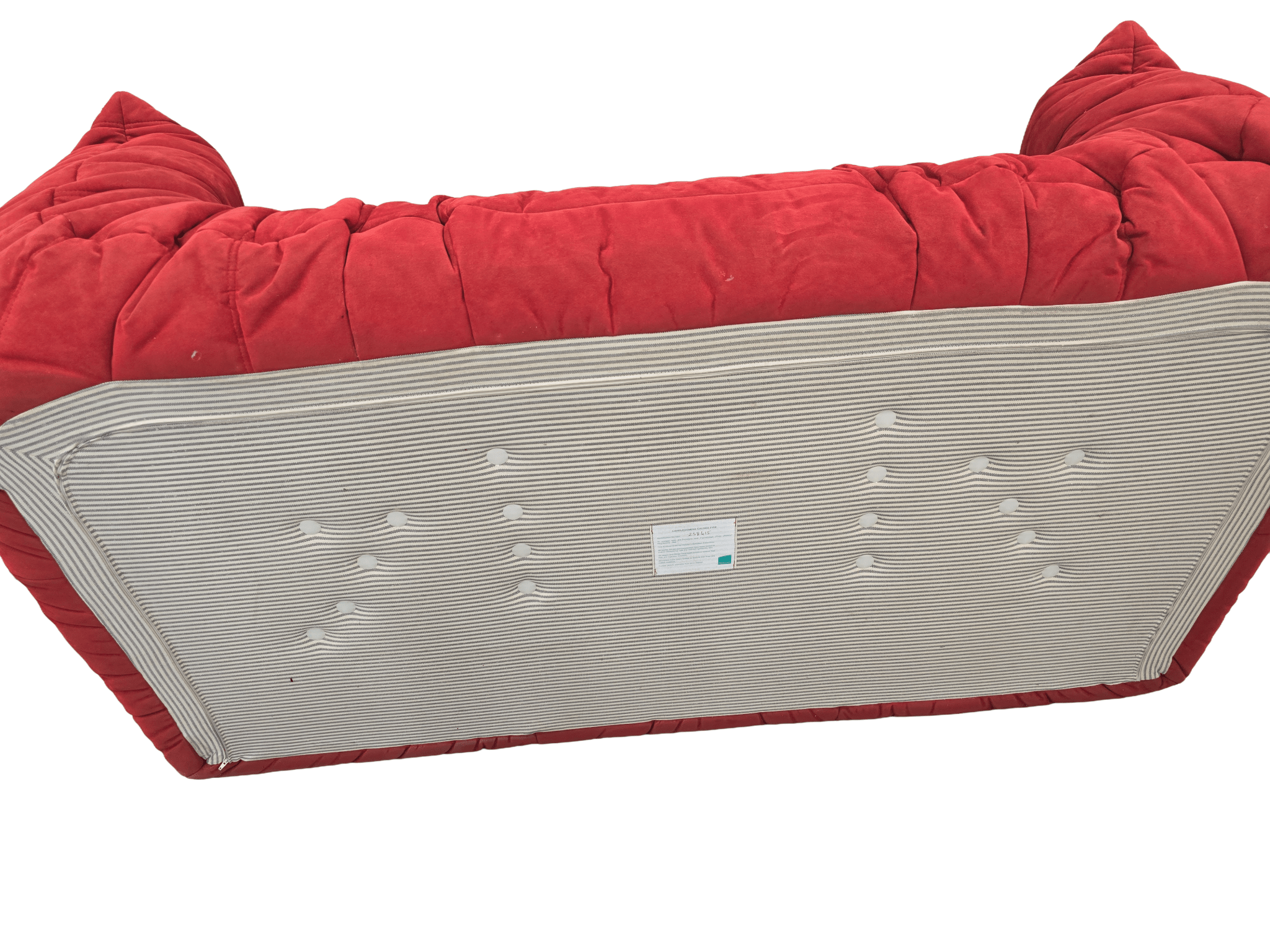 Ligne Roset Togo With Arms Red Alcantara Medium Sofa - Opulent Seating