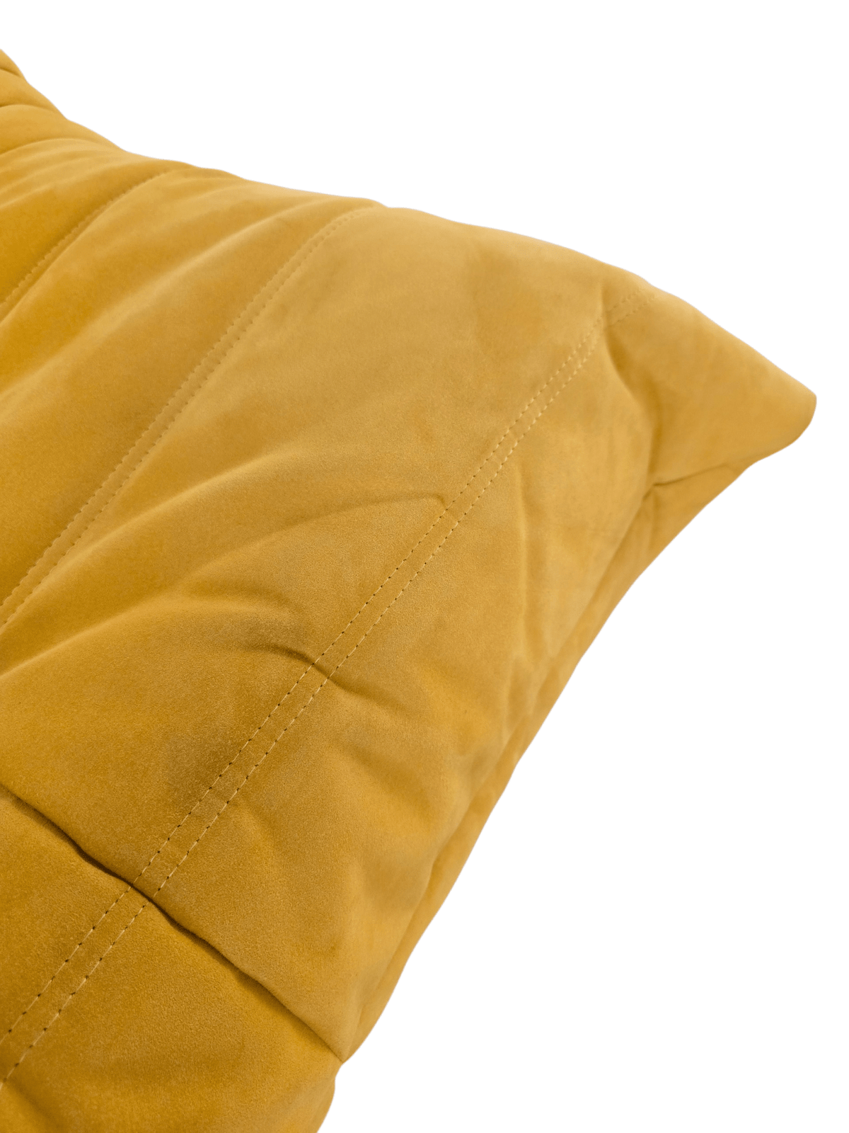 Ligne Roset Two Seater Alcantara Curry Yellow Togo Sofa Michel Ducaroy - Opulent Seating