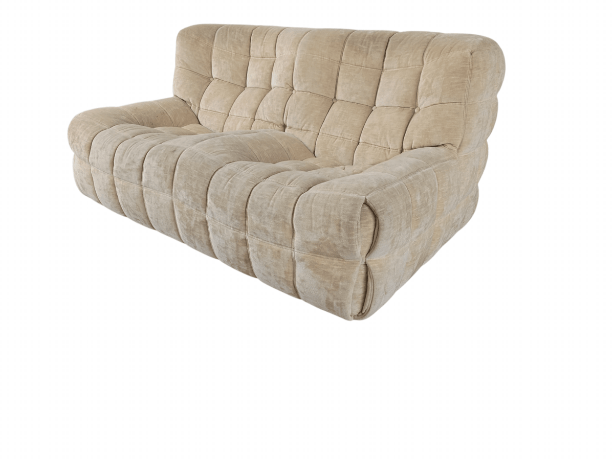Ligne Roset Two Seater Cream Beige Kashima Vintage Sofa - Opulent Seating