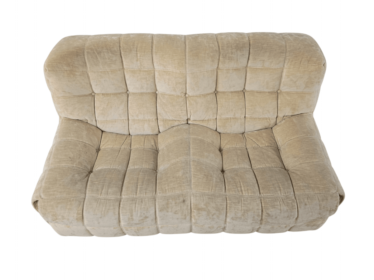 Ligne Roset Two Seater Cream Beige Kashima Vintage Sofa - Opulent Seating