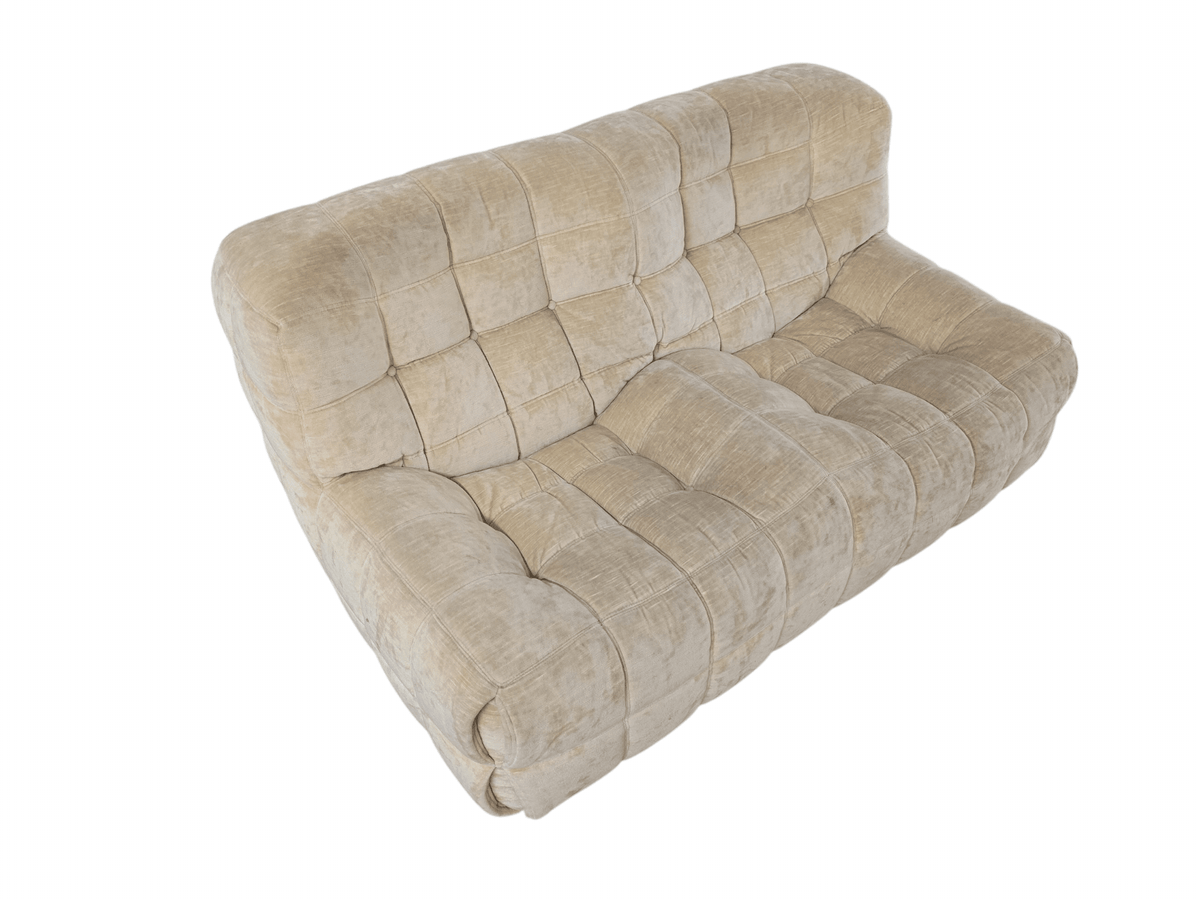Ligne Roset Two Seater Cream Beige Kashima Vintage Sofa - Opulent Seating