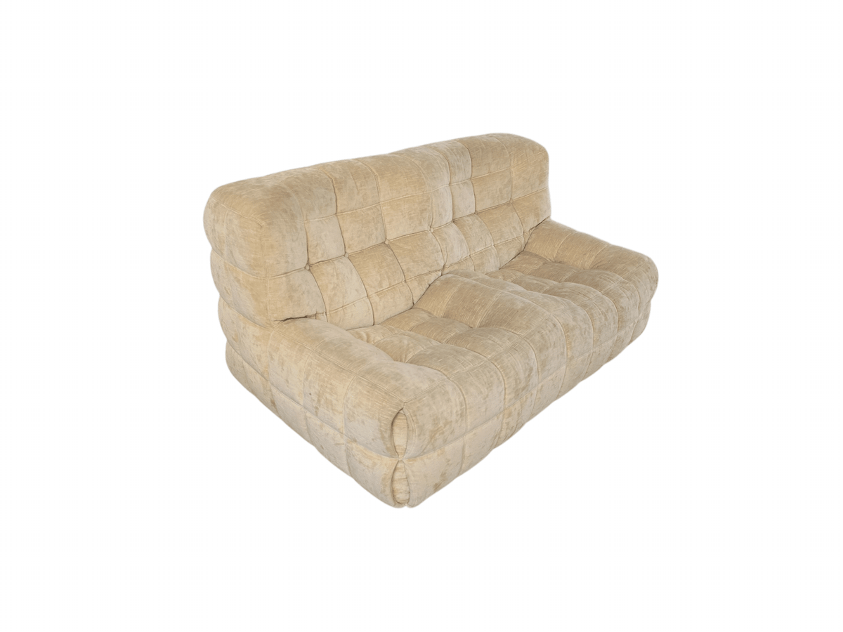 Ligne Roset Two Seater Cream Beige Kashima Vintage Sofa - Opulent Seating