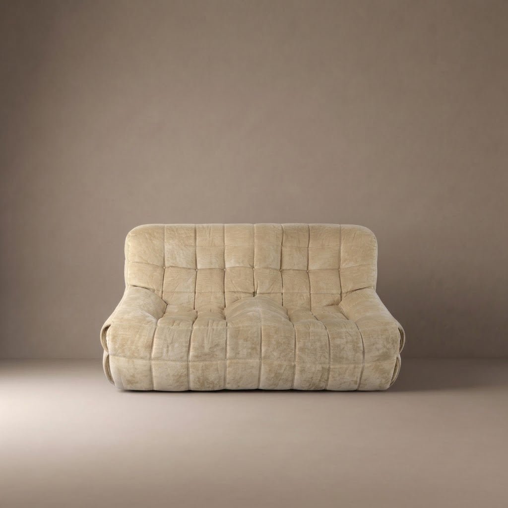 Ligne Roset Two Seater Cream Beige Kashima Vintage Sofa - Opulent Seating