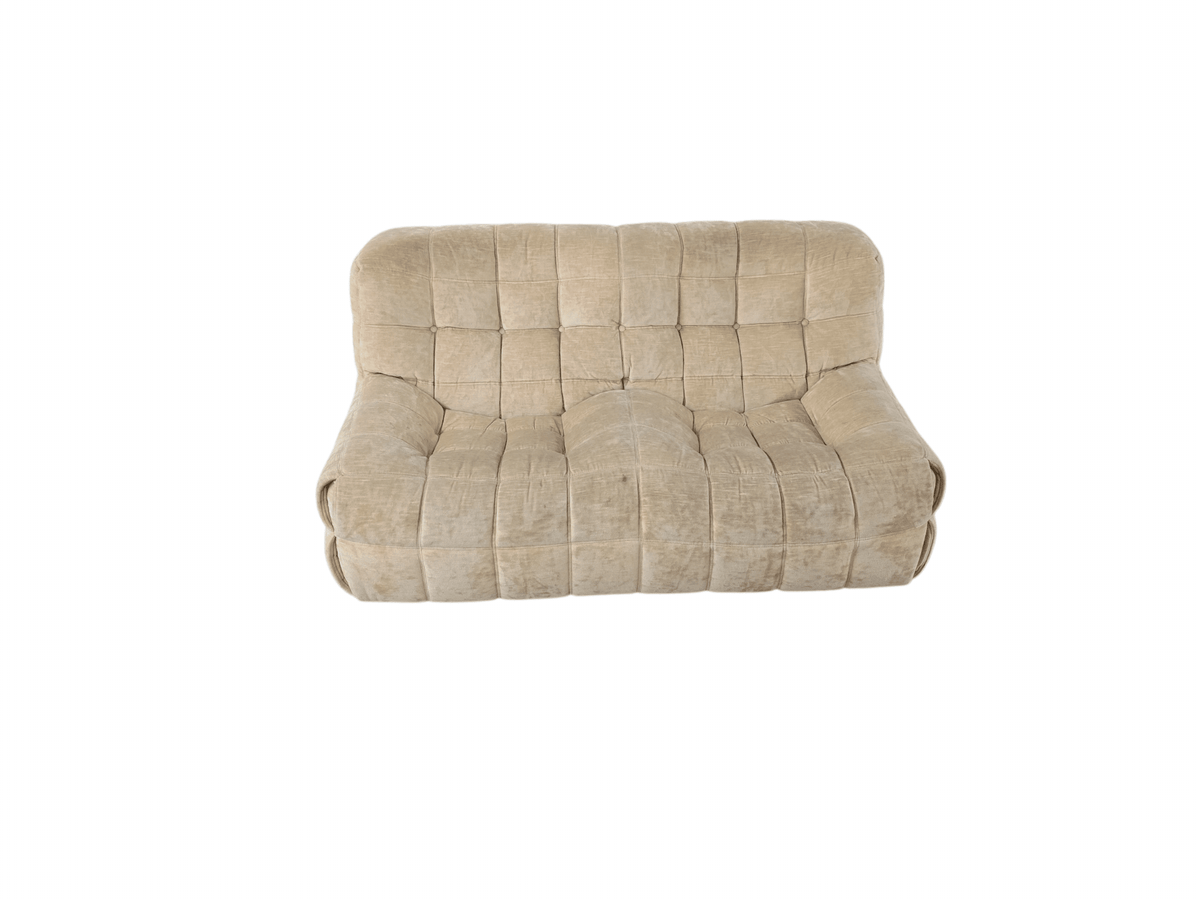 Ligne Roset Two Seater Cream Beige Kashima Vintage Sofa - Opulent Seating