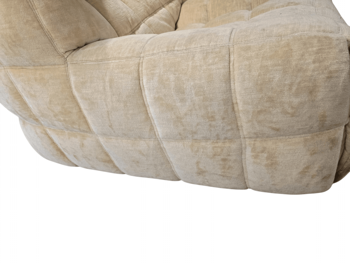 Ligne Roset Vintage Three Seater Cream Beige Kashima Sofa - Opulent Seating
