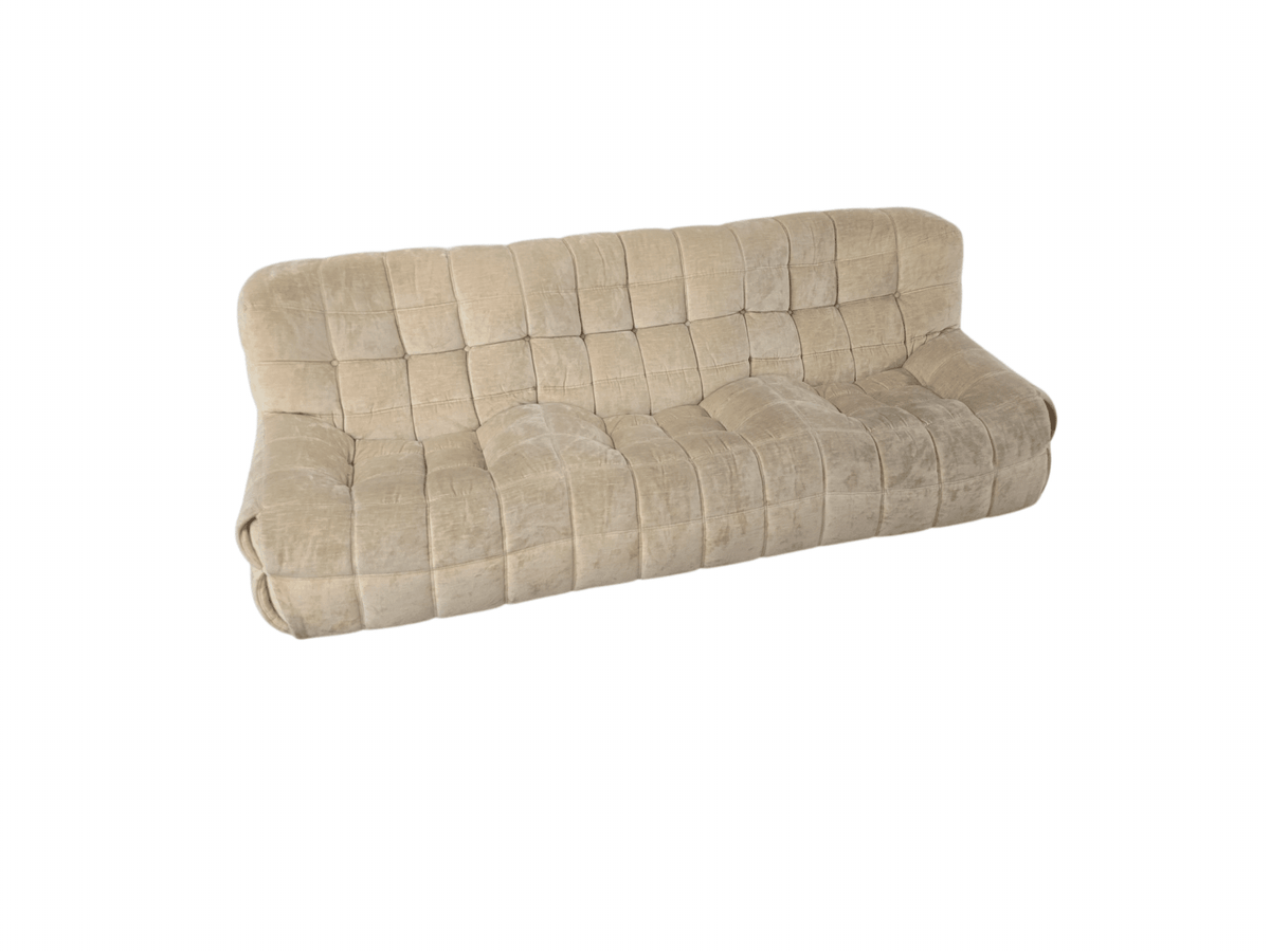 Ligne Roset Vintage Three Seater Cream Beige Kashima Sofa - Opulent Seating