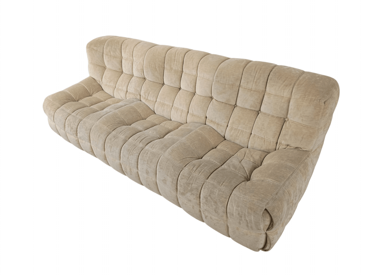 Ligne Roset Vintage Three Seater Cream Beige Kashima Sofa - Opulent Seating