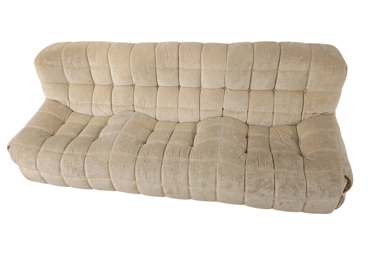 Ligne Roset Vintage Three Seater Cream Beige Kashima Sofa - Opulent Seating