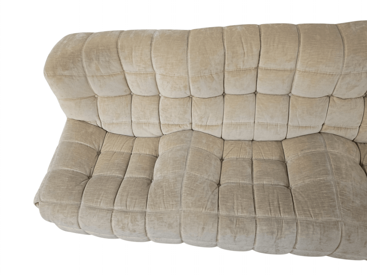 Ligne Roset Vintage Three Seater Cream Beige Kashima Sofa - Opulent Seating