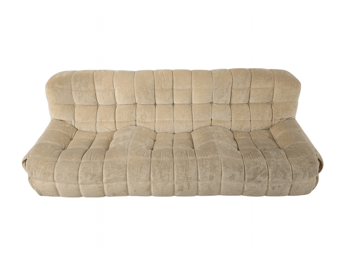 Ligne Roset Vintage Three Seater Cream Beige Kashima Sofa - Opulent Seating